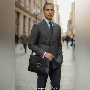 GUCCI ZUMI BRIEFCASE POSILLIPO GRAIN  LEATHER